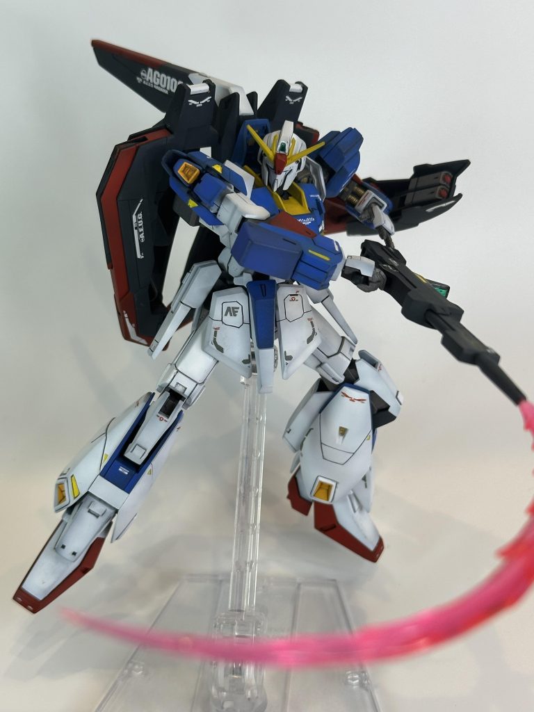 Zガンダム（ロングビームサーベル装備）変形　プリベント（３）【(戦闘フェイズ)：《(0)毎》手札1枚を選んで、または、自軍捨て山の上のカード2枚をゲームから取り除く。その場合、このカードは、ターン終了時まで+1/±0/±0を得る】宇宙 地球 [4][2][4]古のカードゲーム　ガンダムウォーより