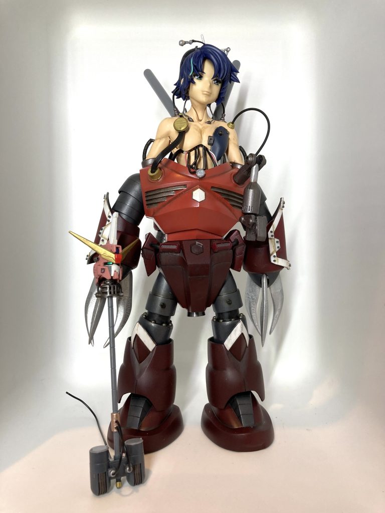 脚も作ってはあります。旧キットなので重さで倒れないようにちょっと関節をいじりました。