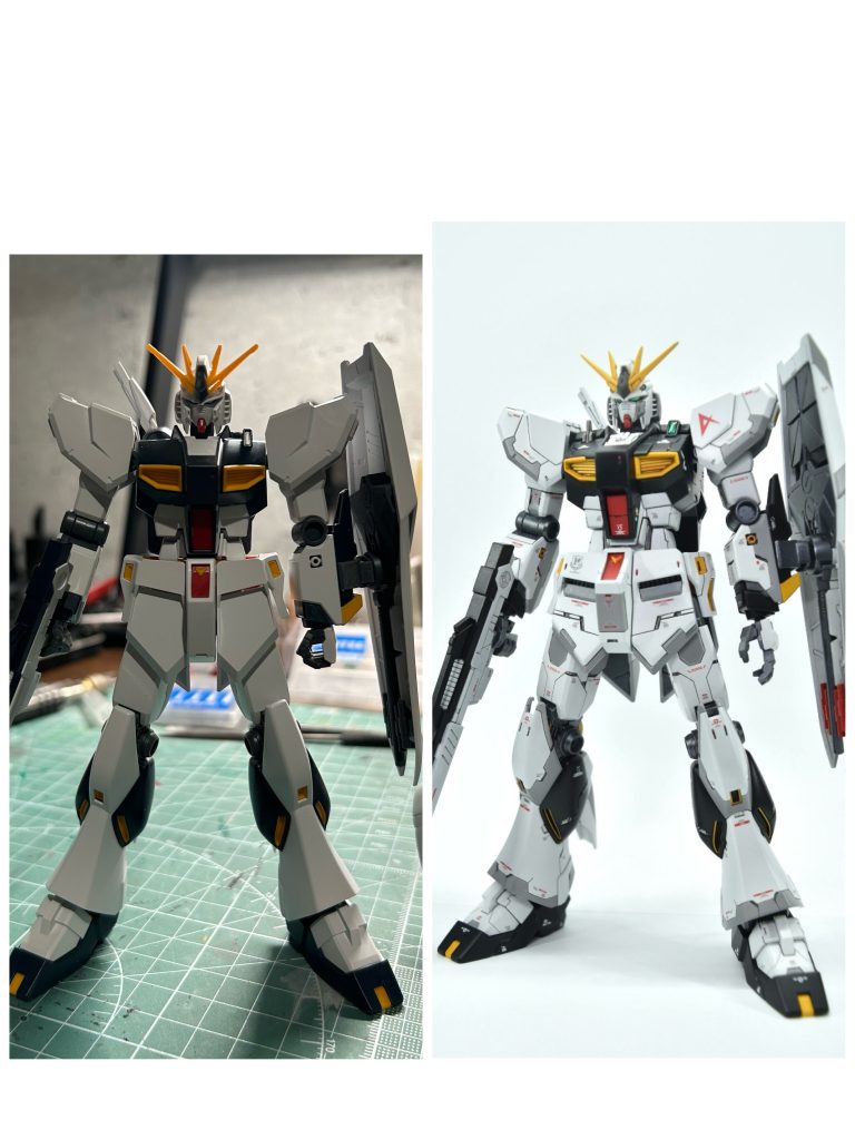 素組との比較です。だいぶ格好良くなったと我ながら思います。