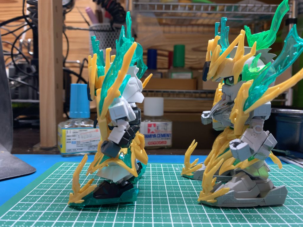 既製品と等身比較。理想的な体型になったのではないでしょうか。