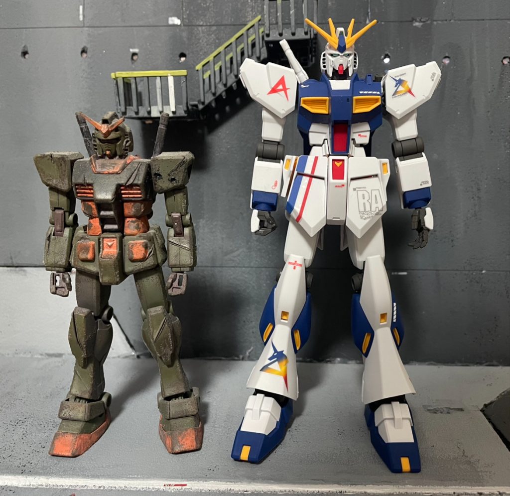 ちなみにですか身長は普通のガンダムよりは高くなってます…かっこいい(gundam-kao3)