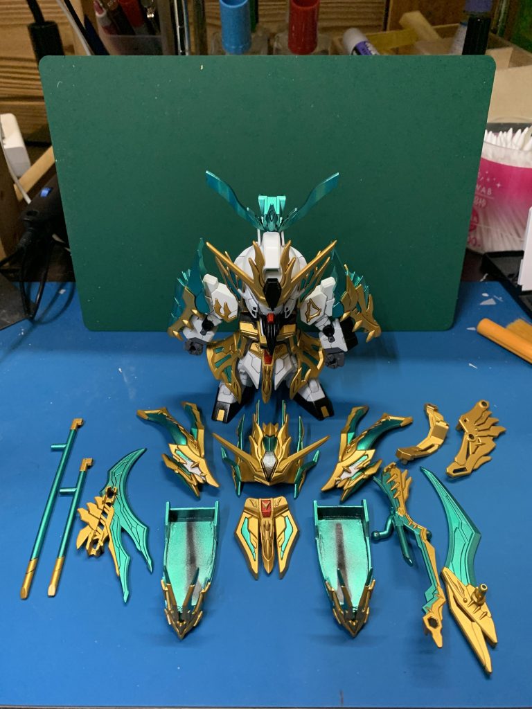 全パーツ。円月刀は延長したものを至極に使うと長すぎるので通常サイズもあります。