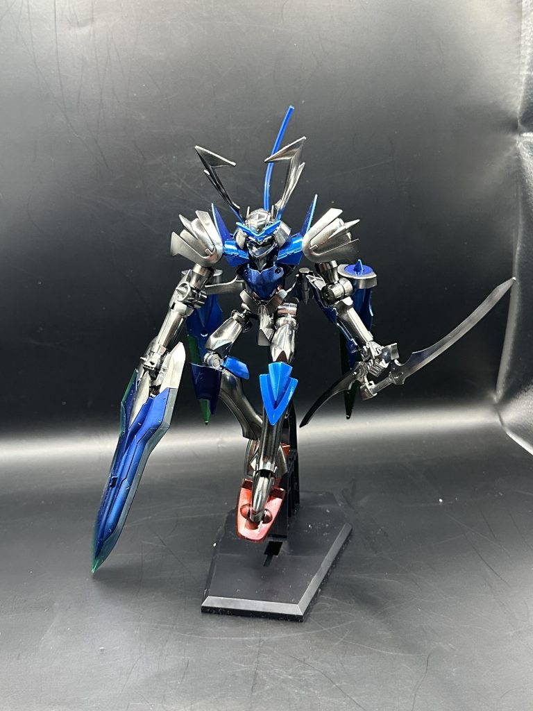 残る最後はもちろん刹那・F・セイエイ枠ミスターブシドーの機体でどうしてもしたかった(笑)因縁の対決ですからねぇ(笑)