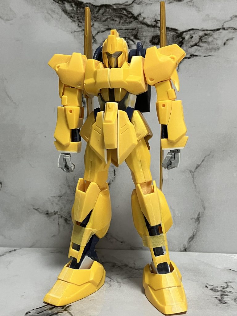 合体！！胴体、股関節、ウィングバインダーはリバイブの物を使用し、そこに旧キットのパーツを改造しつつ組み立てていきました形状は違いましたが同じ機体なので、綺麗にまとまってくれました