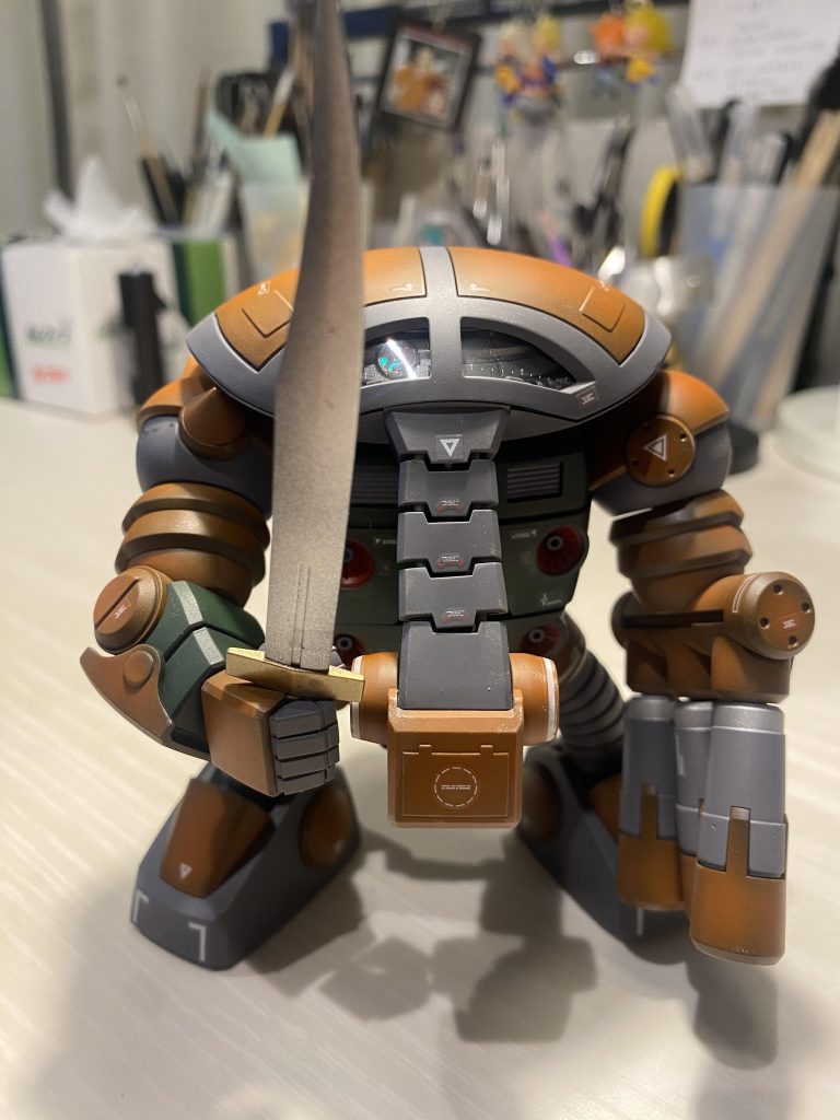 ガルマ機っぽくしたかったのですが、出来上がってみたらガブスレイになってました🐥三🐥💦