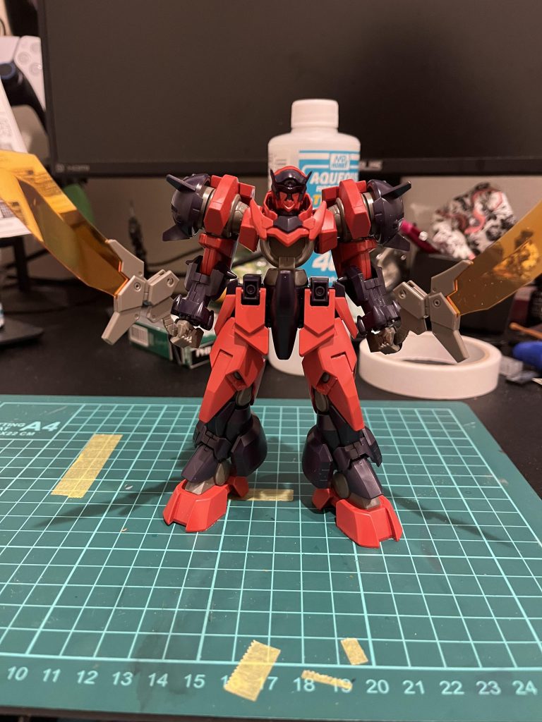 塗装前。この配色も赤鬼さん感あって良いですね🥰