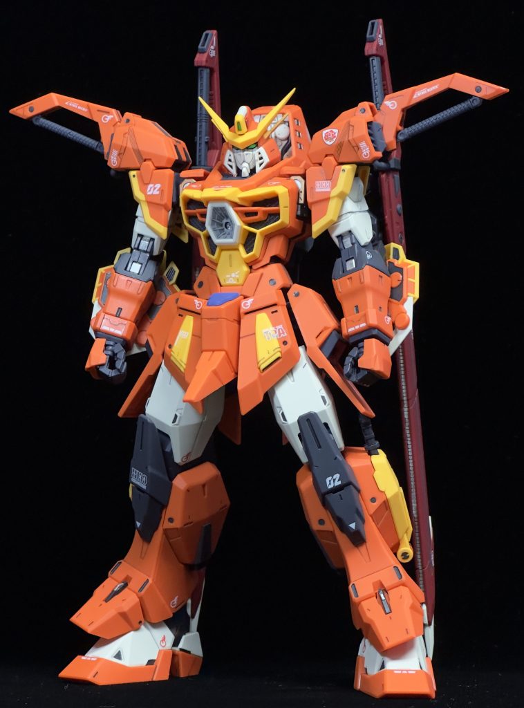 遂に手に入れたソードカラミティソードカラミティと言えばエドワード・ハレルソン(CV:松本保典)なので、2号機として仕上げました。丁寧に組んだつもりですが前回組んだHGCEマイティーストライクフリーダムでの疲れが酷かったので、今回は無塗装で行こうと思っていたものの、予想以上にダークグレー部のゲート跡が目立ったのでダークグレー部を筆で塗装し、ついでにシルバーやカッパー等金属色やダークグレーを部分的に追加して色的なシルエットを引き締めてみました。