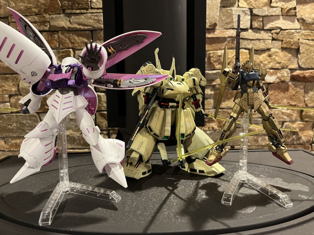 ここまでご視聴ありがとうございました♪最後に百式、キュベレイ、ジ・Oの3機がようやく揃ったということで記念撮影をしました- ̗̀( ˶^ᵕ'˶)b