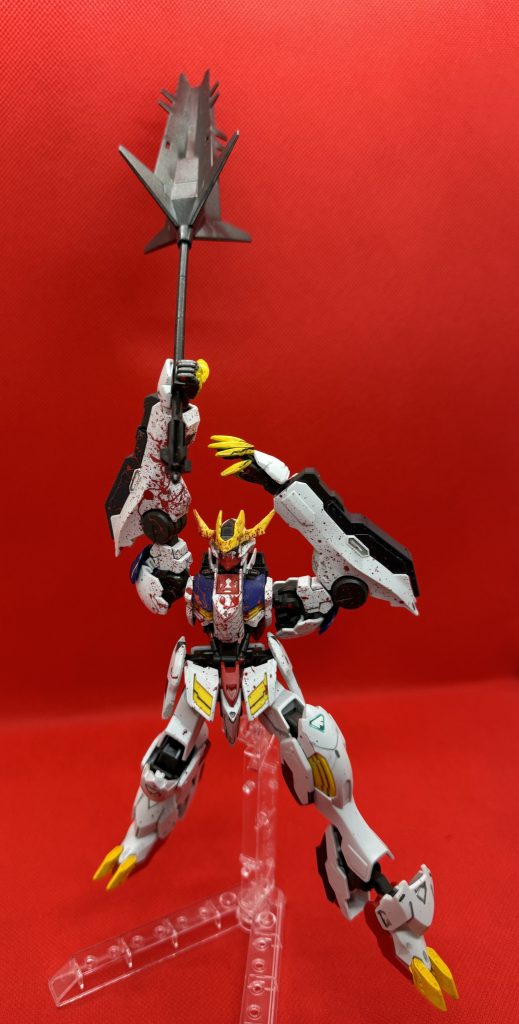 まぁ、筆に付けた赤塗料を「フッッ！」って吹いただけなんですけどね。(いにしえのテク