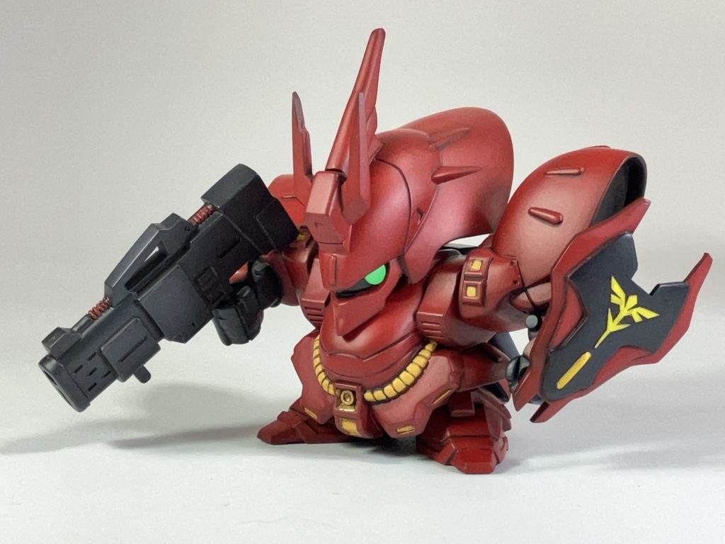 ライフルとシールドを装備シールドはポールジョイントで角度を付けれるようにしてあります