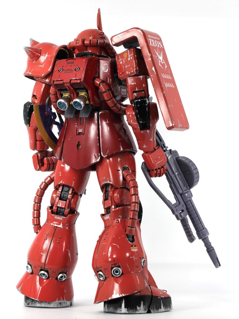 サーモンピンク（調色）あずき色ハーマンレッドシルバーにゴールド紫がかったライトグレー下地はメカサフヘビィっぽい感じ