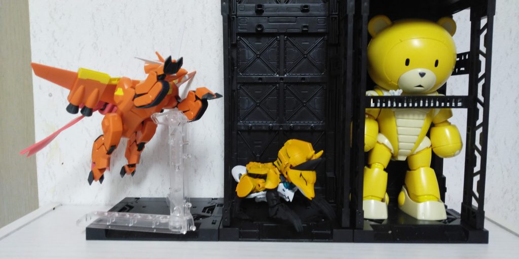 最後に手持ち動物機体たちガイアやバクゥ、犬プチッガイも積んでるのでまだ増える予定これぞガンダム動物園