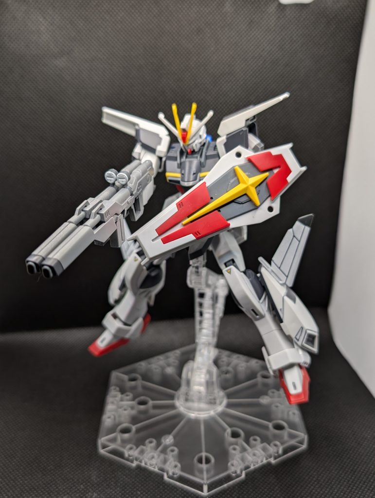 ライフルに仕込んだ磁石でツインバスターライフルのようにできます