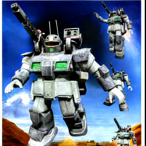 今回は旧キット　ＭＳＶ　ＲＸ−77−４　ガンキャノンⅡ　を発掘品でBOXアート再現デス😁