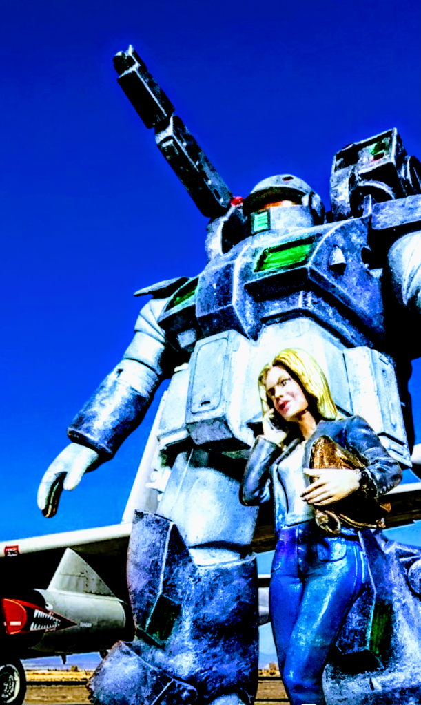 スケールフィギュアと組み合わせてなんちゃってボックスアートとなりマス😁