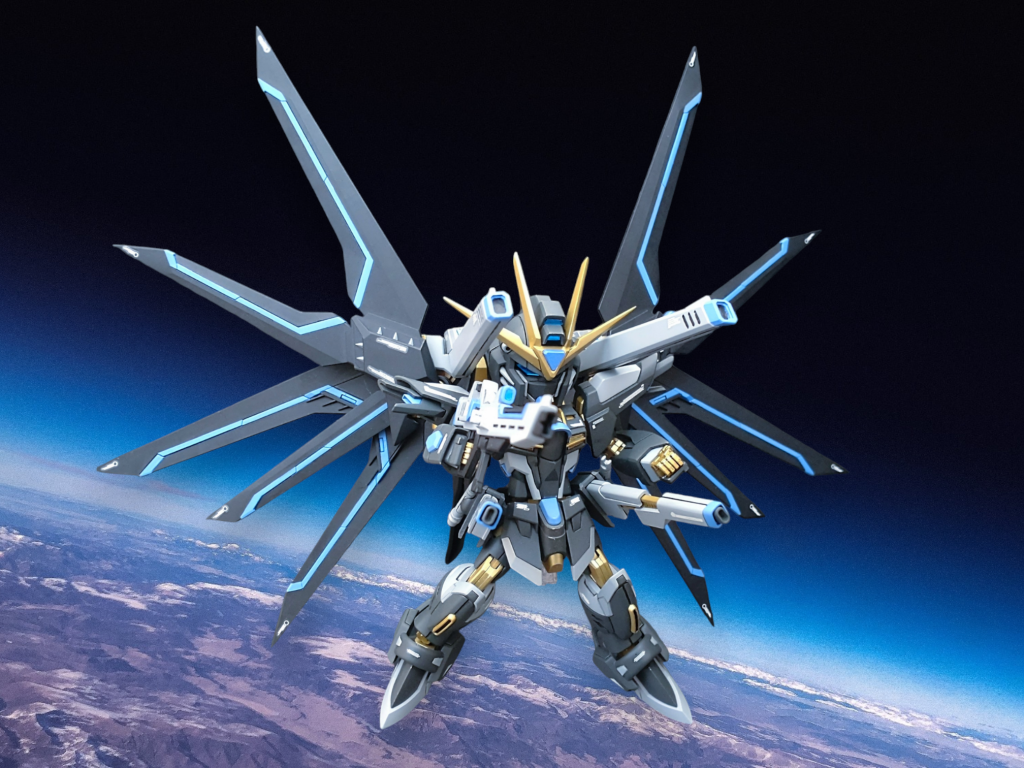 HG×SD ライジングフリーダムガンダム（アナザーカラー）–3枚目/制作者：どむ