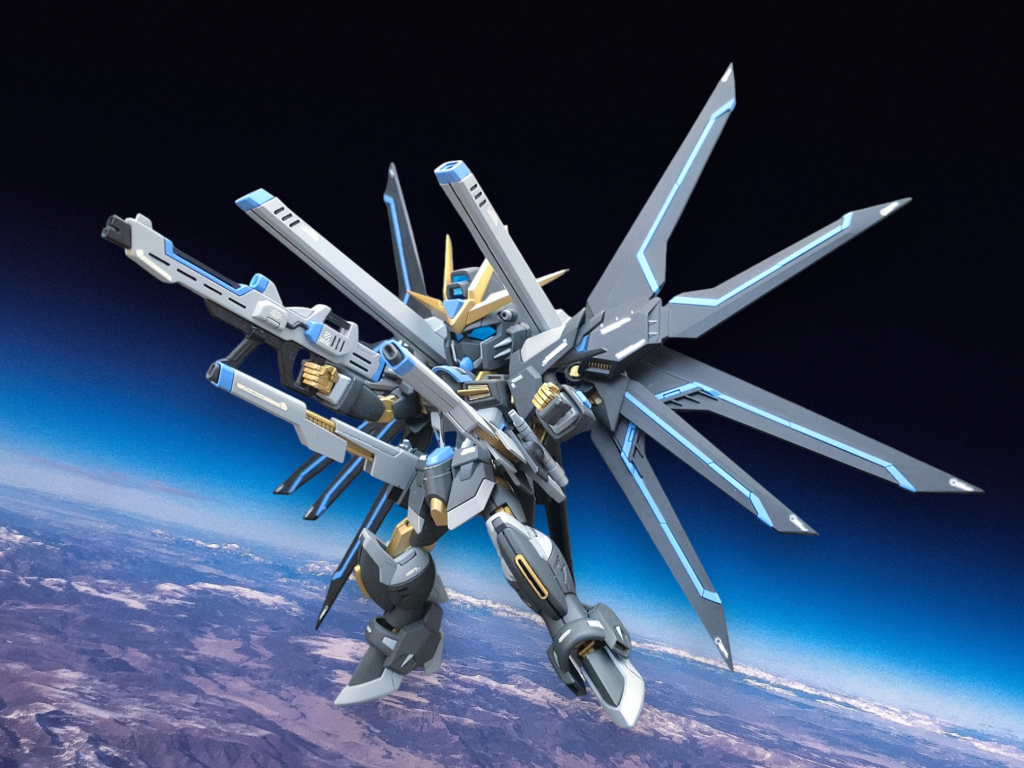 HG×SD ライジングフリーダムガンダム（アナザーカラー）–2枚目/制作者：どむ