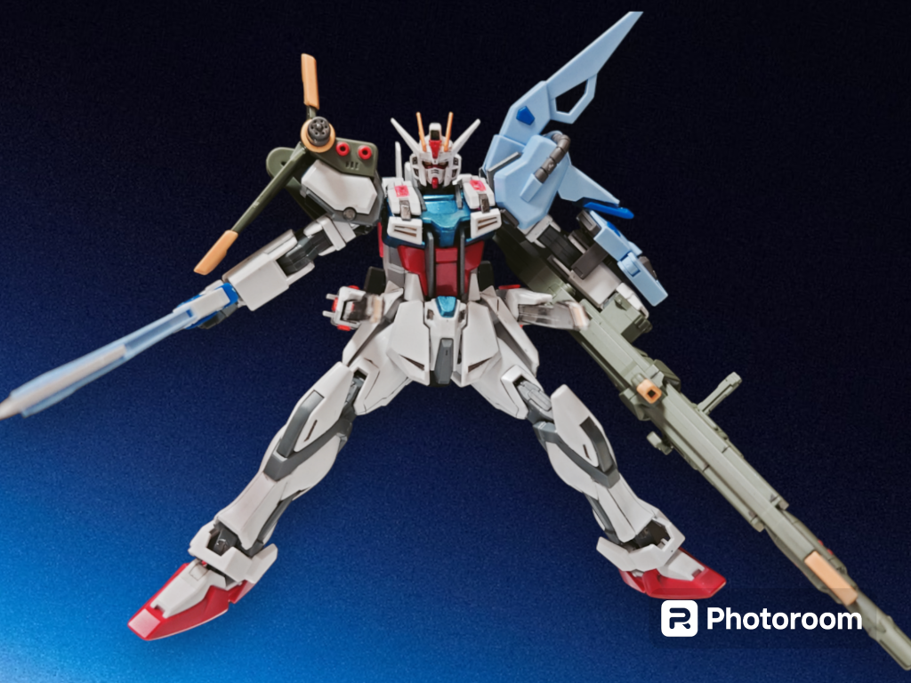 盛々状態でフルバーストソード、ランチャーのストライクパックは色分け優秀です。