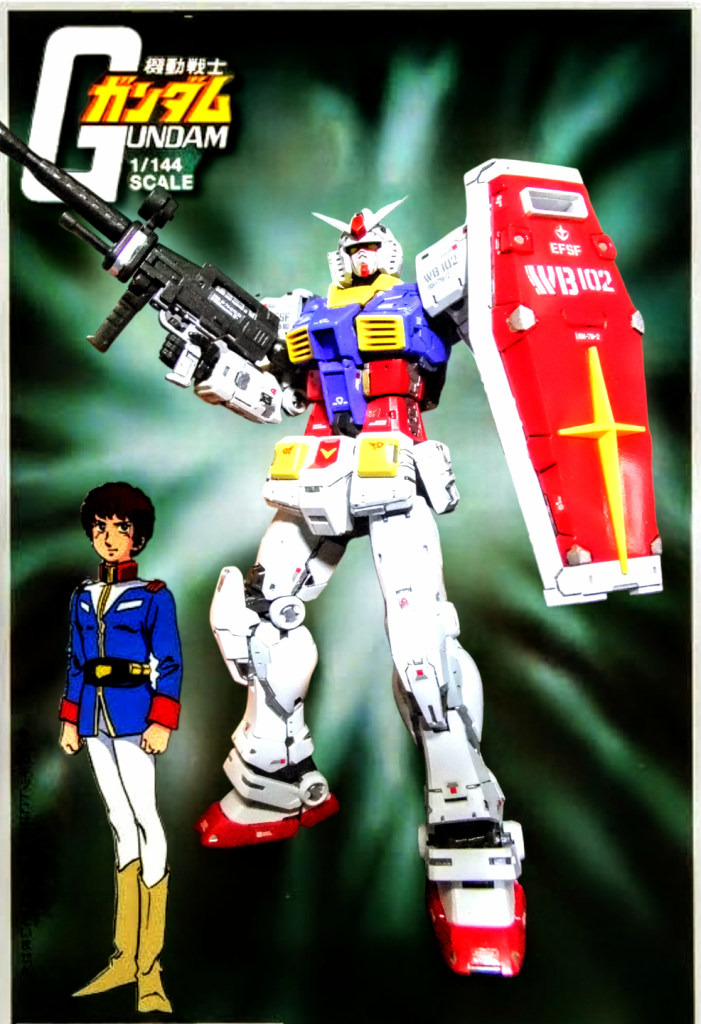 更に新規で「 なんちゃってボックスアート再現」画像を追加します。先ず一枚目は1／144　ガンダムのボックスアートとなりマス😁