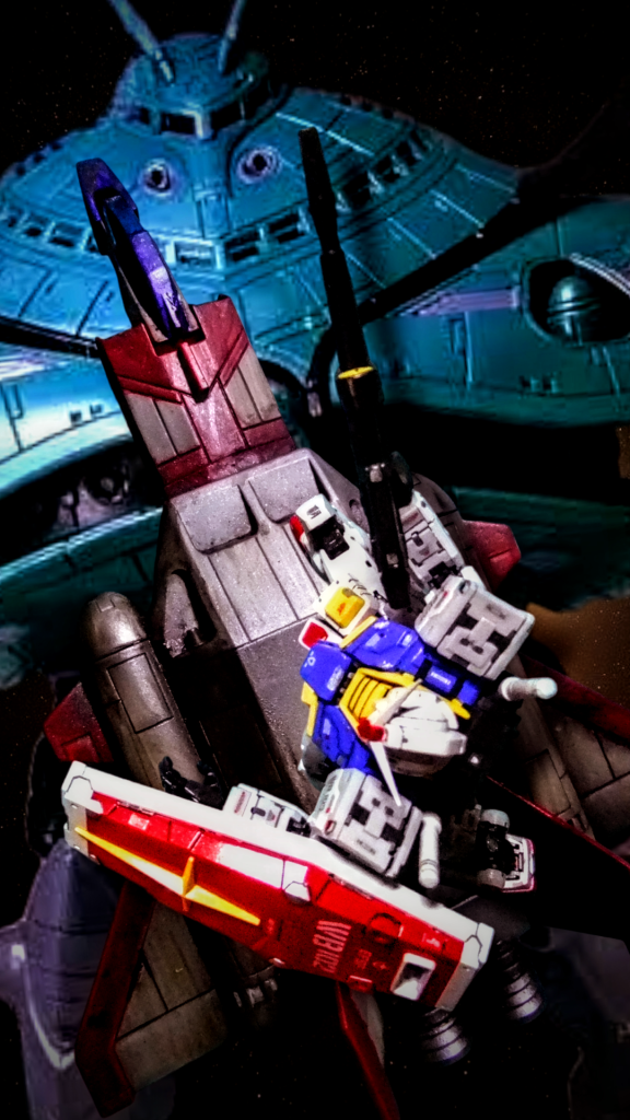 こちらは部屋で埃にまみれていた？箱無し　ジャンク品　格安品の「 ＭＳ　インアクション　ビグザム」とのコラボとなりマス😁コレで何時でも処分出来マス💦