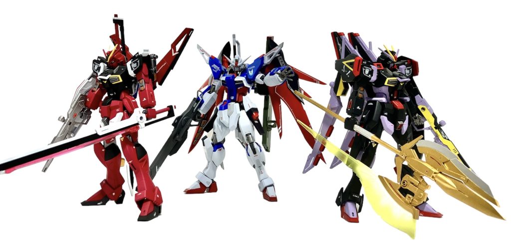 デスティニーと2機のインパルス。こういうシーンが見たいと思い作りました☺️