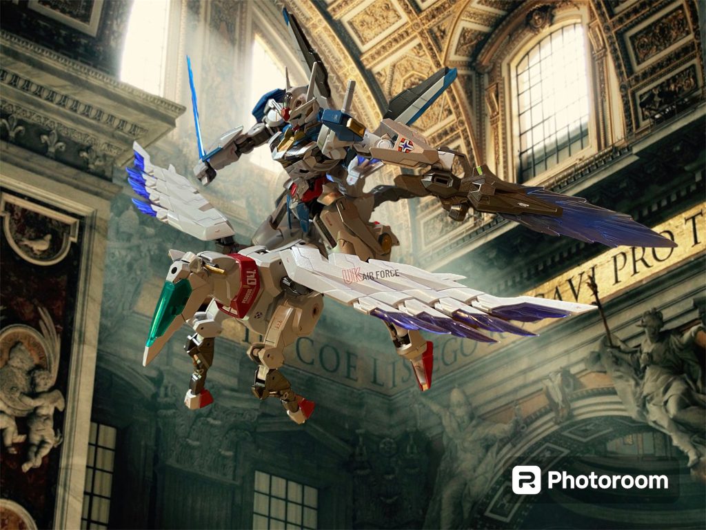 アメリア「師匠、お久しぶりです。対戦が決まったときから、ずっと心待ちにしておりました。私は自身のガンプラの力を試したいがために禁止されていた闇闘技場に出場し、ガンプラ西方流を破門されてしまった。師匠に自身の過ちを詫びる間すらも許されないまま、、」ナツミ「愚か者が〜!だからお前は阿呆なのだぁー!アメリア!この神聖なファイトの場においてもまだベラベラと口を動かしておって!ガンプラファイターなる者、言葉など介さずとも、己の作り上げたガンプラで全てを表現して見せよ!よいか!ガンプラ西方流は〜!」 「王者の風よ!」「全身!」「全霊!」「響地轟々!」「見よ!西方は蒼く澄んでいる!!」