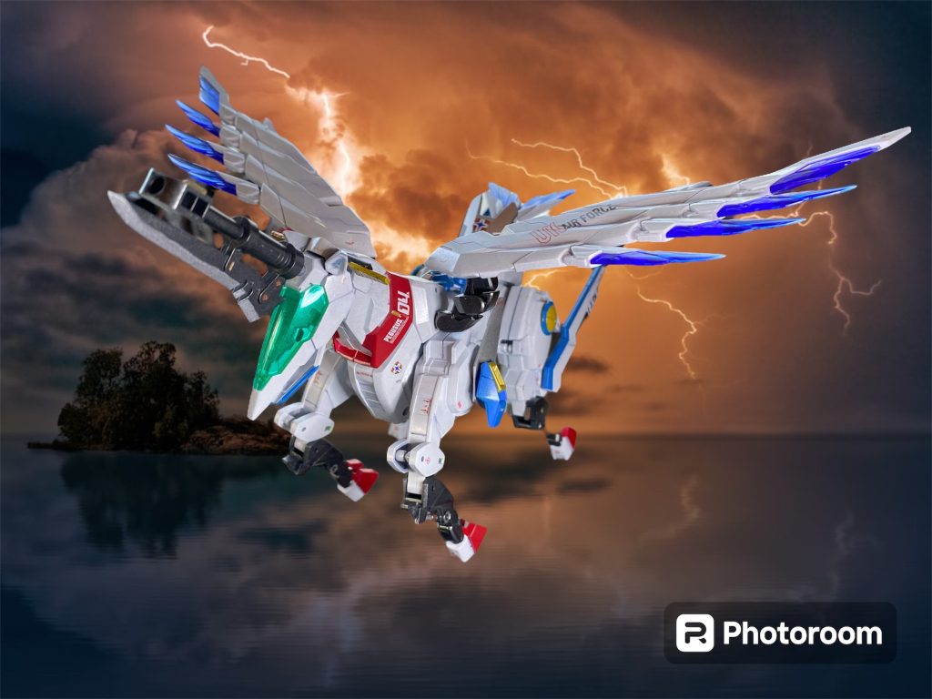 本来エアリアル本体へ装着されるガンビットを、ペガサスⅣと合体させるビットオンフォームギミックも搭載され、モビルホース単体での更なる戦闘力強化も考えられている。