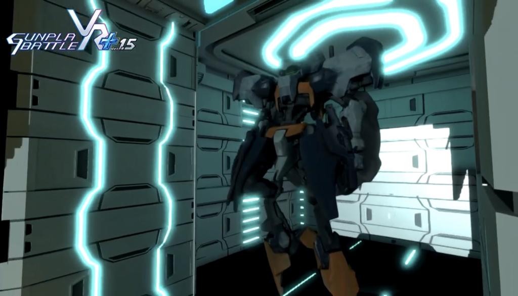 VR内で手に持てたり、格納庫から眺めたり出来るのは面白い体験でした。取り込めるガンプラの高さ制限にひっかかる15cmギリギリの大きさでしたので格納庫内ではカナリ迫力がありました。ショート動画では射出シーンからなので、正面画像が残せないのは残念です。