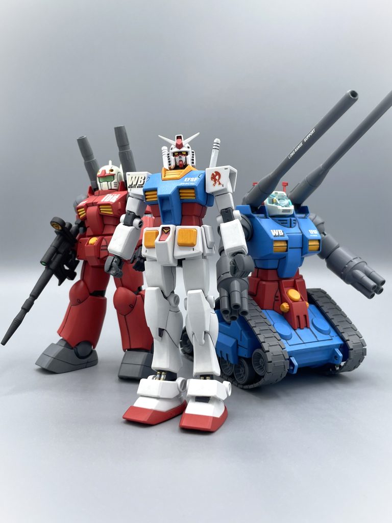 筆塗りⅤ作戦!! 本当に、初期HGUCは良いものだ。懐古厨や思い出補正と言われても、好きなものは好きです。3体揃うと圧巻で嬉しい。https://gumpla.jp/hg/2064332https://gumpla.jp/hg/2064305 古いナンバーのHGUCは大好きですけど、なかなかお店では手に入りにくくなっていますよね。組みたいなと思い立った日に、お店に寄って買えるような品揃えが復活しないかなぁ。模型屋さんのワクワク感が大好きなんです。 最後までご覧いただき、ありがとうございました!(*^^*)