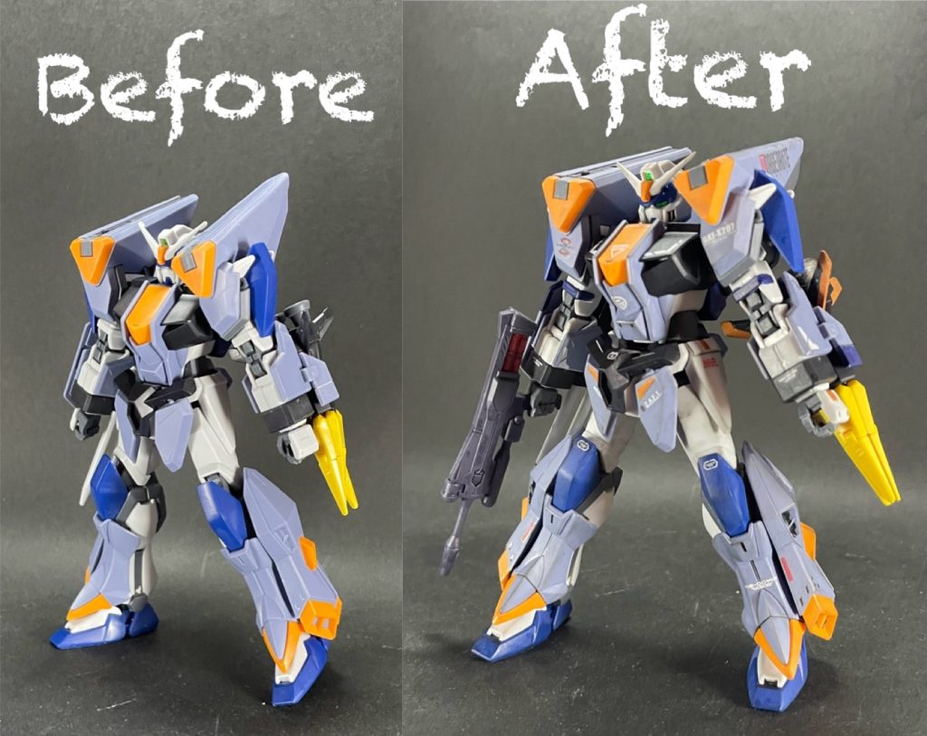 素組みとのビフォーアフター！素組みよりは情報量が増したかなと思います♪