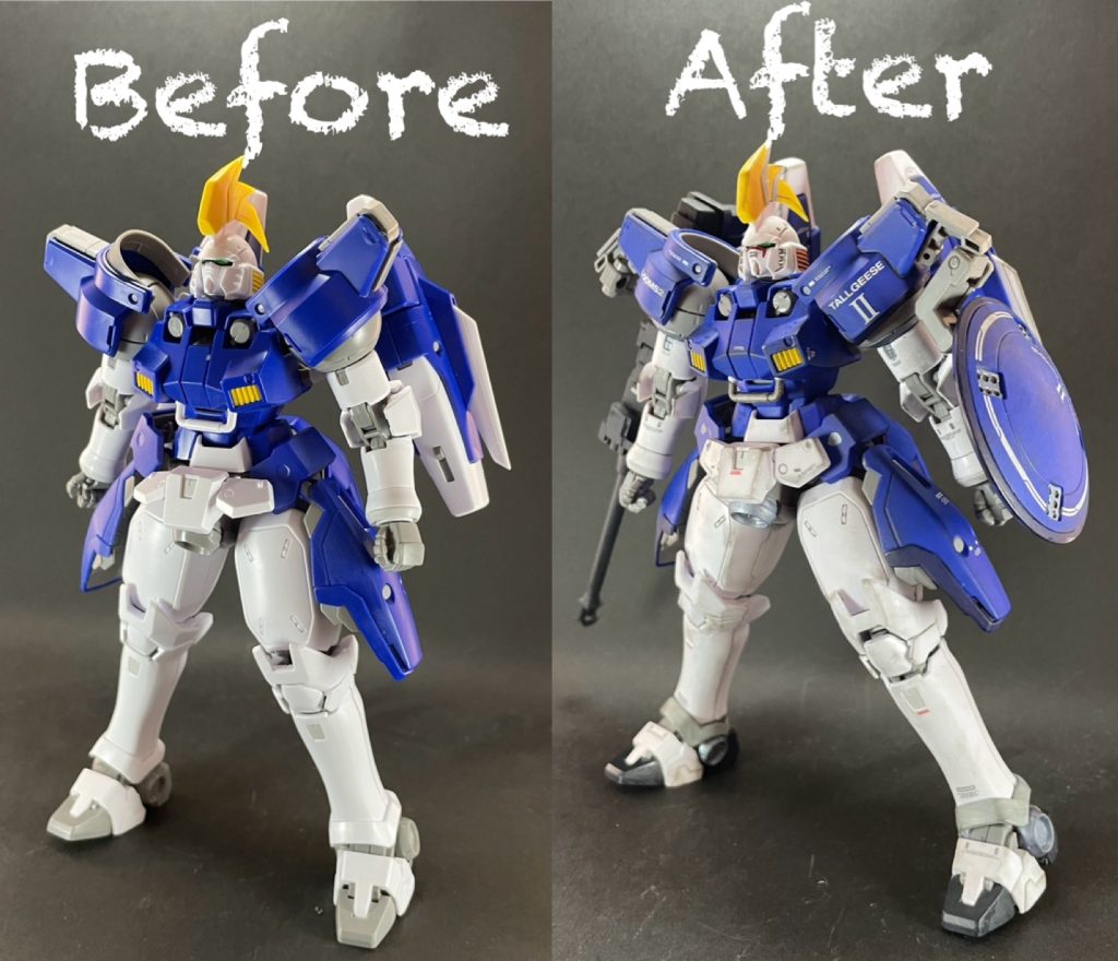 素組みとのビフォーアフター！ちょっと手を加えるだけでよりイケメンになったかなと思います♪