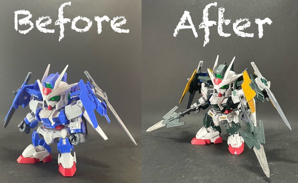 素組みとのビフォーアフター！印象はかなり変わったかなと思います♪