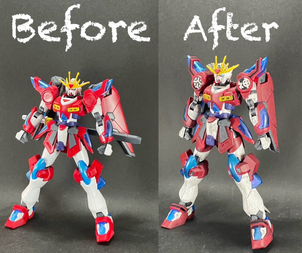 素組みとのビフォーアフター！そこまで手を加えていません、印象は変わったかなと思います♪