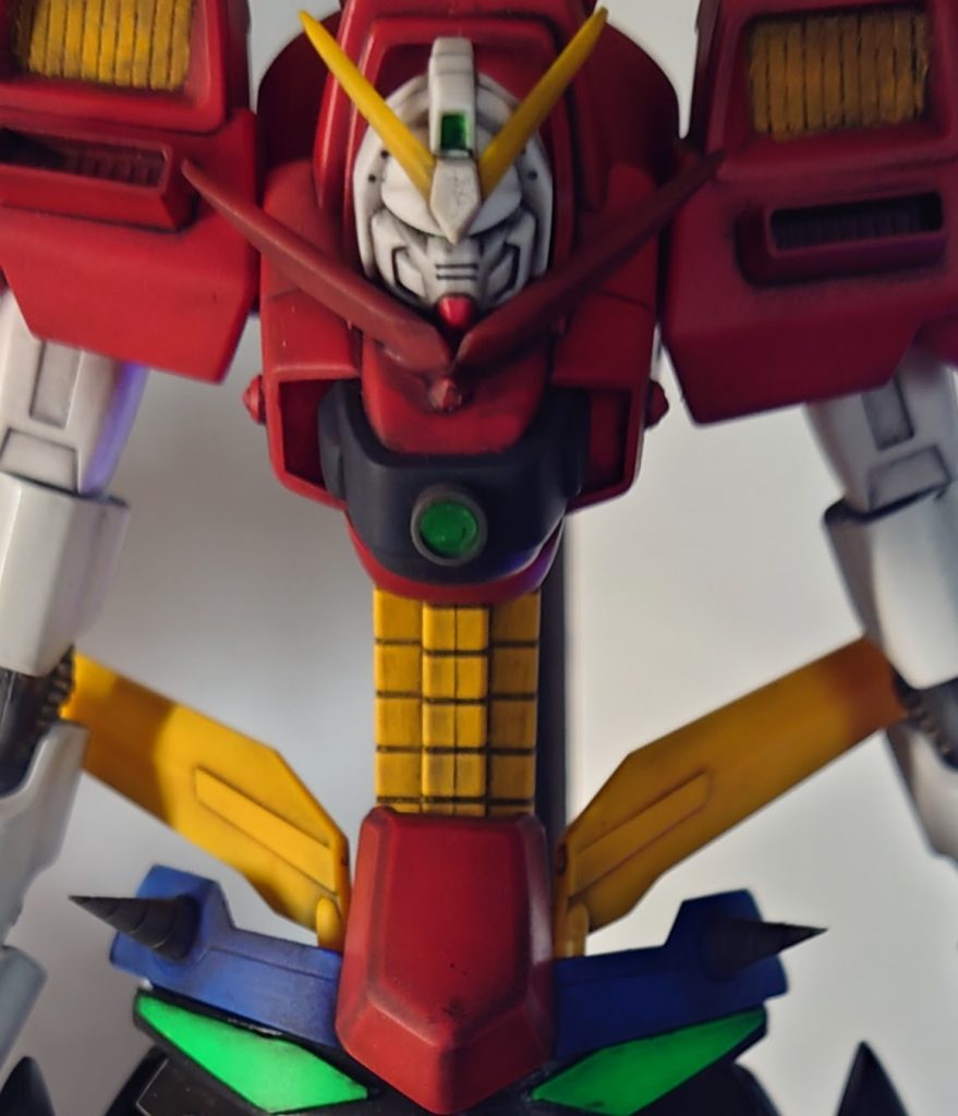 首元がスカスカなのでちょっと見えない様に角を追加しました。