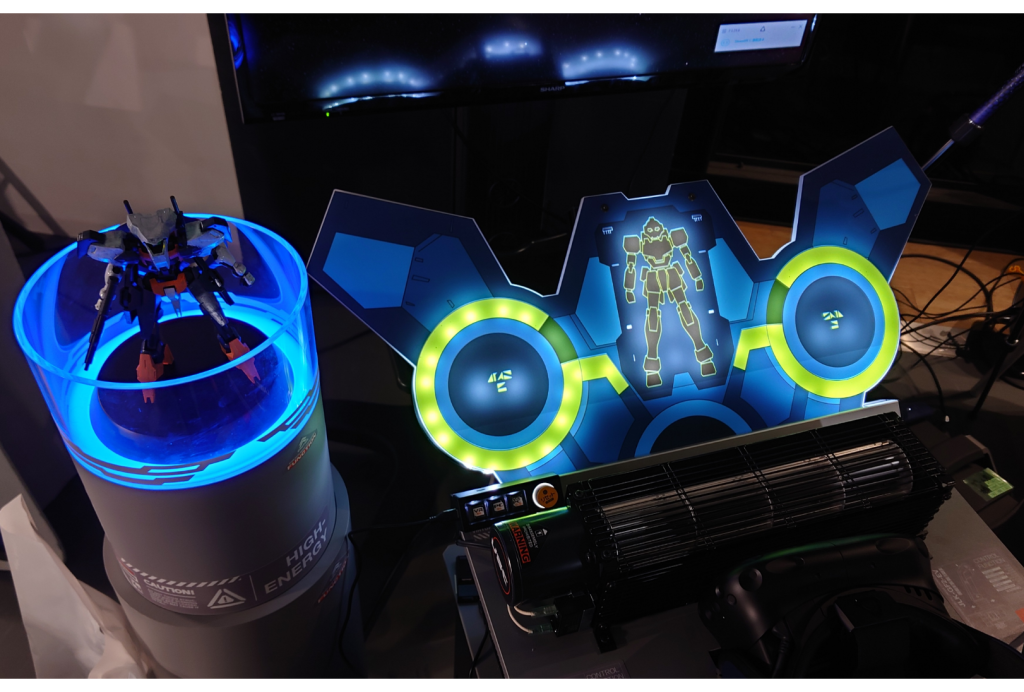 そして出撃。出撃時には大きく腕を振ってコチラを向き、膝を曲げて飛び立ちます。ここで、この動きに対応しづらい特殊な機体ならどうなるか?が前回から気になっていたのが今回のユーゴーに繋がっています。頭部外装が胴体まで一体化しており(顔だけこっちを向けない)、逆関節(膝が反対に曲がる)ユーゴーではこの動きにどう対応するのか、どういう動きになるのか…結果は以下のリンクをご確認ください。https://youtu.be/aFQ_0l3T7Bk?si=Mb0xhuPp1nGd54Ob個人的には悪くない感じになったな、ちょっとスティールヘ◯ズみたいな脚に見えるな、といった感想でした。