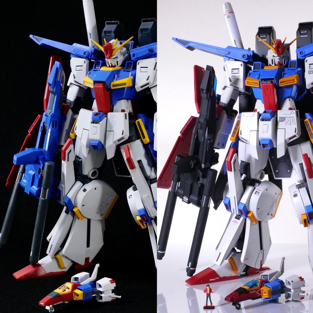 左が完成前。右が完成後。白はグランプリホワイトを使用!一周してこのホワイトめちゃくちゃ好き😊