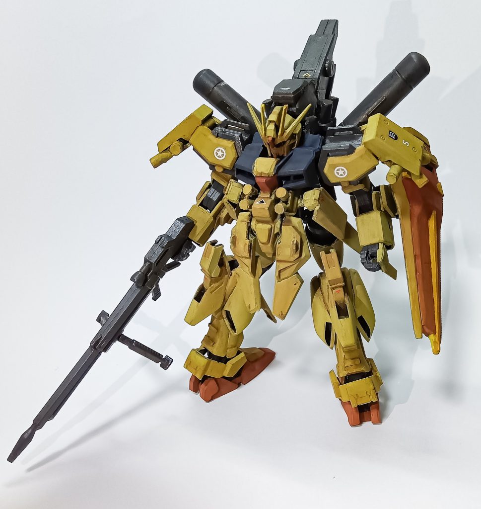 ぶっちゃけ思いつきで作ったので関節はすぐ取れるわ、デカールは外れるわでガバガバです。雰囲気だけでも楽しんでいただけたらと思います。