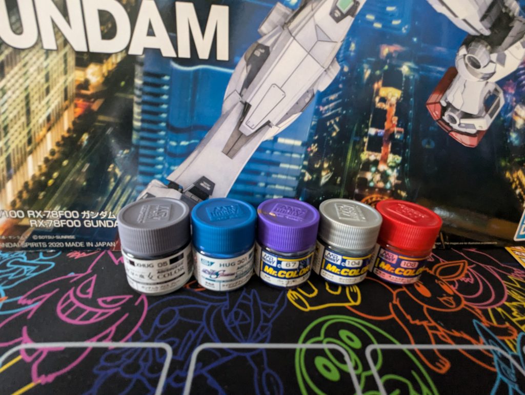 塗料はこれを混ぜて使いました（紫は使ってない）