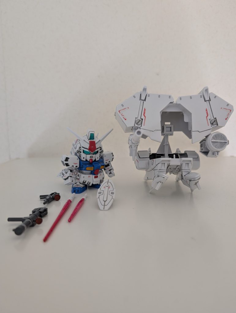 内容物は、ステイメン、オーキス、シールド、ライフル、バズーカ、ステイメンのビームサーベル、デンドロビウムのビームサーベル、です。