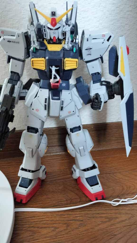 スミ入れと光沢して軽くコンパウンドかけました。デカいので流石にコンパウンドは１回にしました。