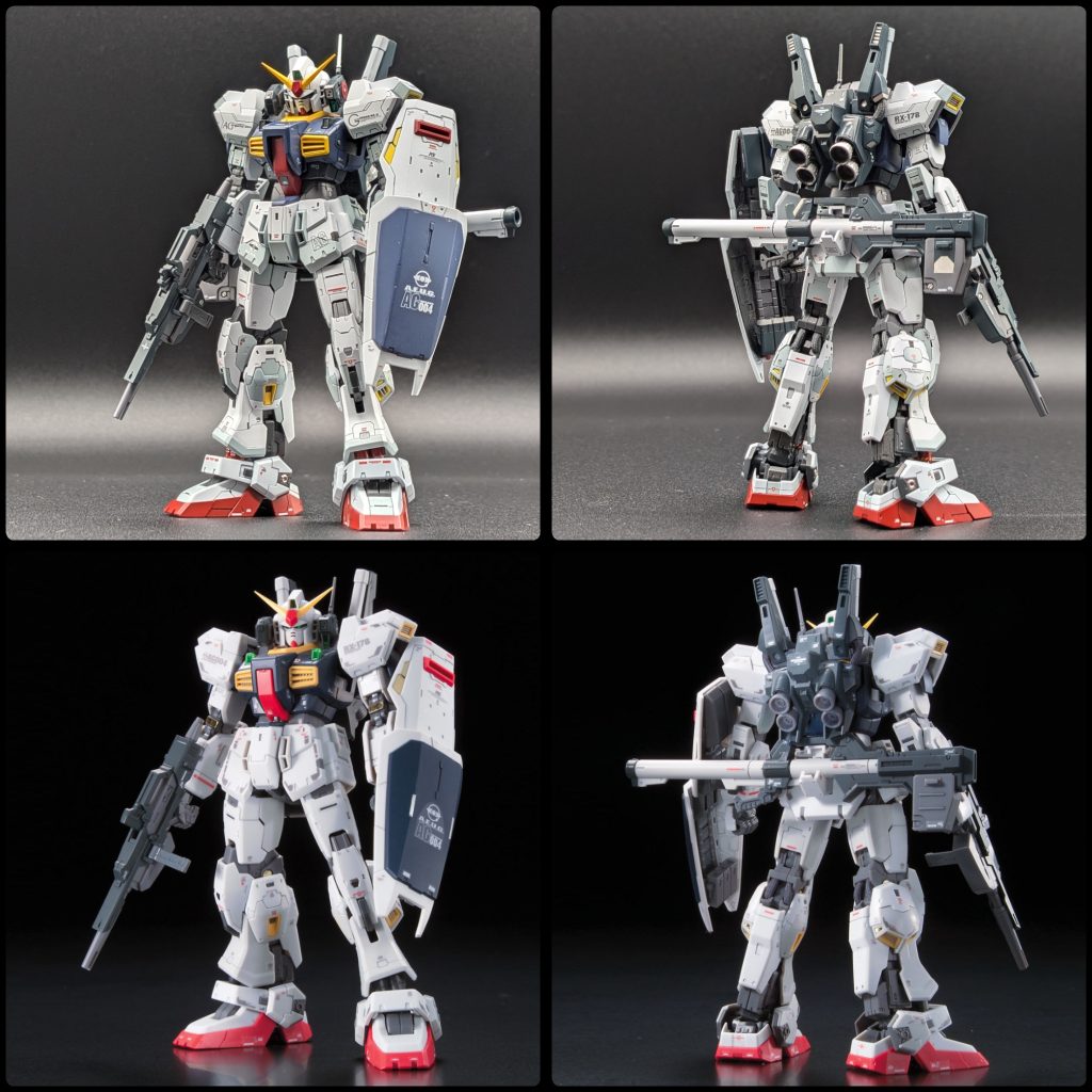 メーカーの写真と比較。この撮影が一番難しかった。角度が中々同じにならない😮💨(笑)シールドは、あえてスジ彫り入れてません。やはり【盾】ですから、極力【一枚モノ】でないと防御力が欠けてしまうと思いましたので。