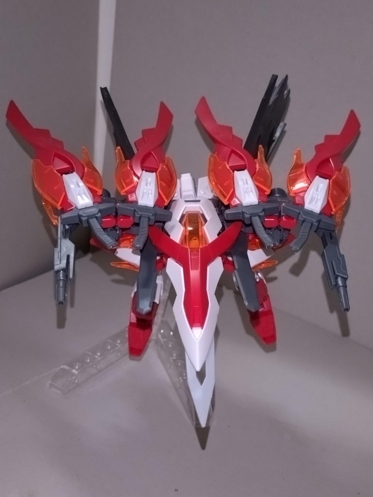 沙綾「迦楼羅が炎よ！我に力を!!ナウマク・サンマンダ・バザラダン・カン」この技を使用したあとは、冷却のためMS形態に戻る。 〜花咲川女子学園生徒会報より〜