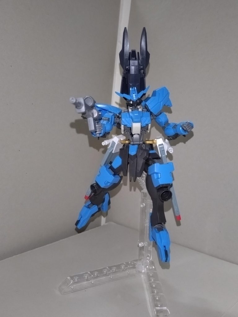 「コズミック・イラに転生したガンダムヴィダール」をコンセプトにしているためか、機体は「ガンダム」を名乗ることを許されていないものの、OSはインパルスなどと同じく「G.U.N.D.A.M. weaponory」を頭文字とするものである。さらに、MAへの可変機構も設けられ、そのシルエットはガザシリーズを彷彿とさせるものになったが、シールドバインダーを持たないぶん、防御力は低い。