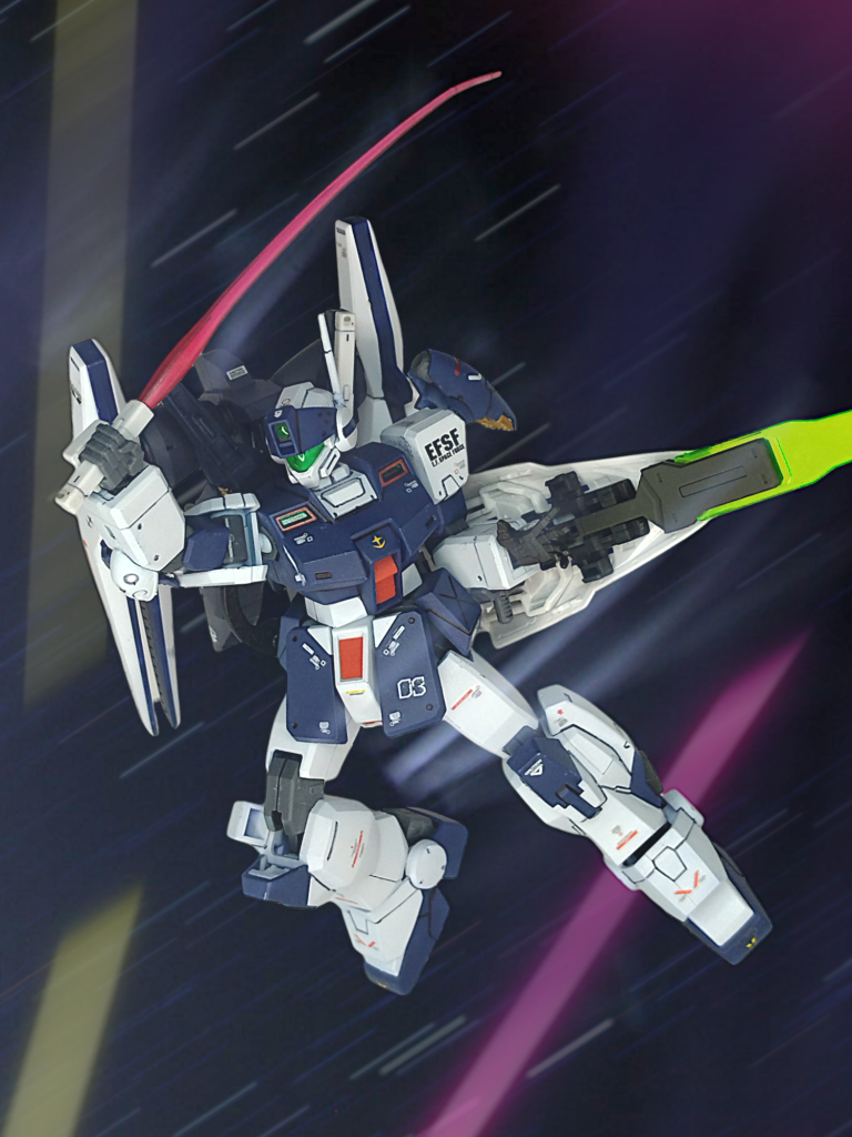 バックパックはビルドガンダムMkⅡ、重いインコム部を簡単に取り外しできるのは嬉しいですね