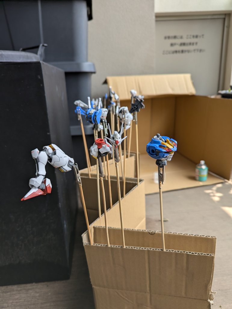 初めての艶消し。夏だったので汗がパーツにかかりそうでヒヤヒヤしました。