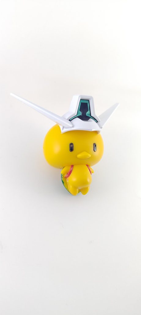 操縦席のかっぱ。元キットのみかんかっぱの頭部にBB戦士ガンダムAGE1のアンテナを接着剤でくっ付けました。