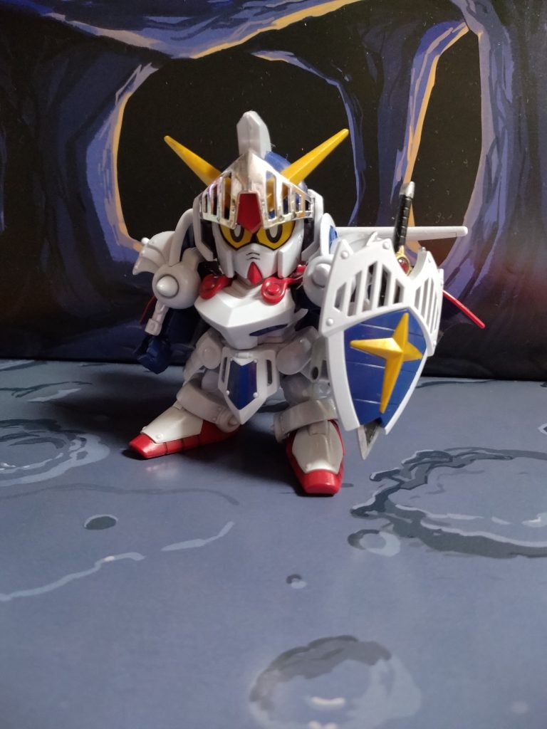 騎士ガンダムの鎧のイメージは昔からホワイトカラーなんだよね〜o⁠(⁠(⁠*⁠^⁠▽⁠^⁠*⁠)⁠)⁠o元祖SD風のカラーリング