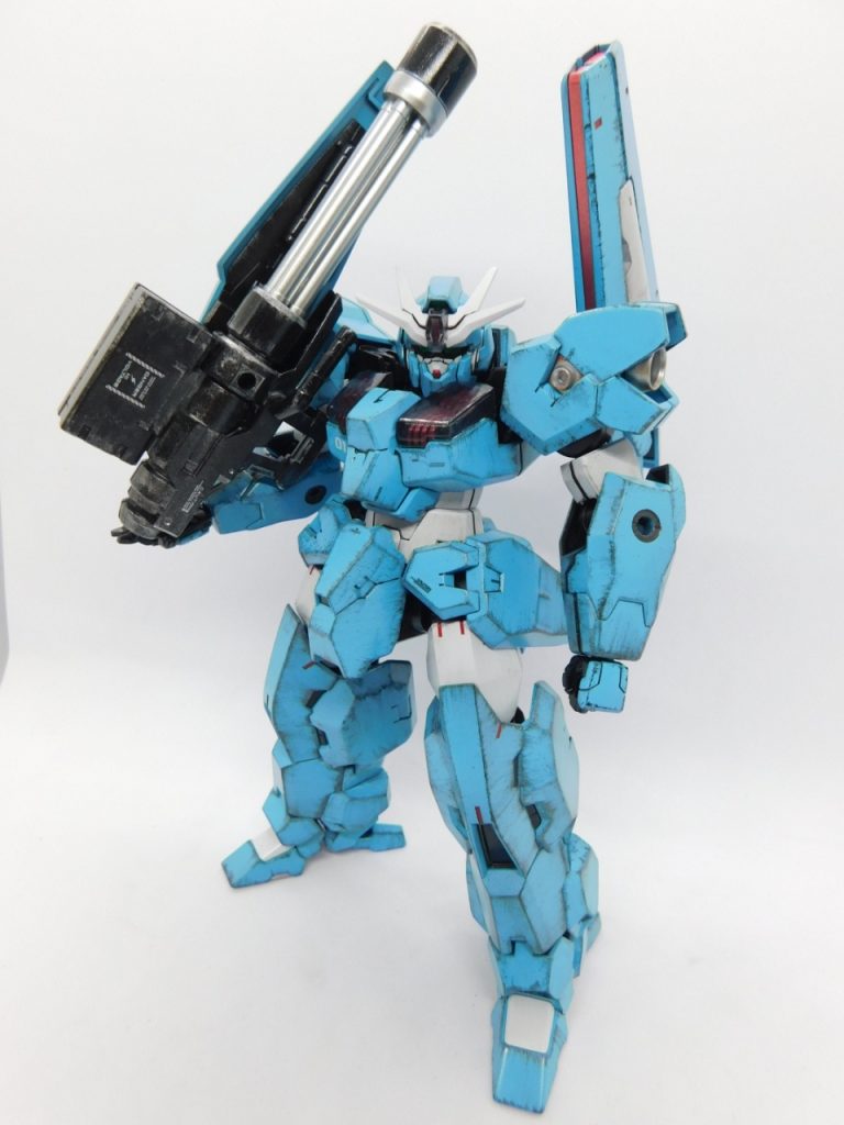 ガトリングを担いで。