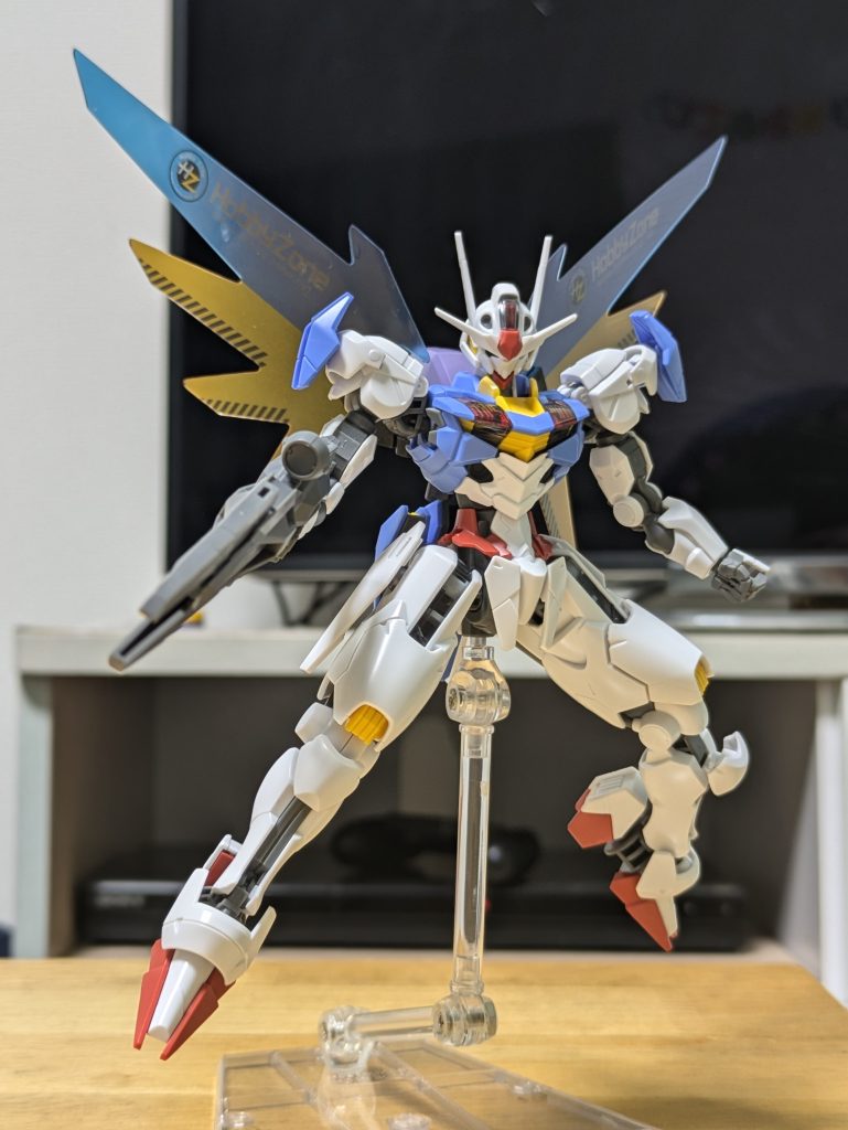 もとのエアリアルのトリコロールカラーでもカッコいいのですが、ウイングを目立たせる為にダークカラーにしたのも印象が変わって良かったかなと思います😁