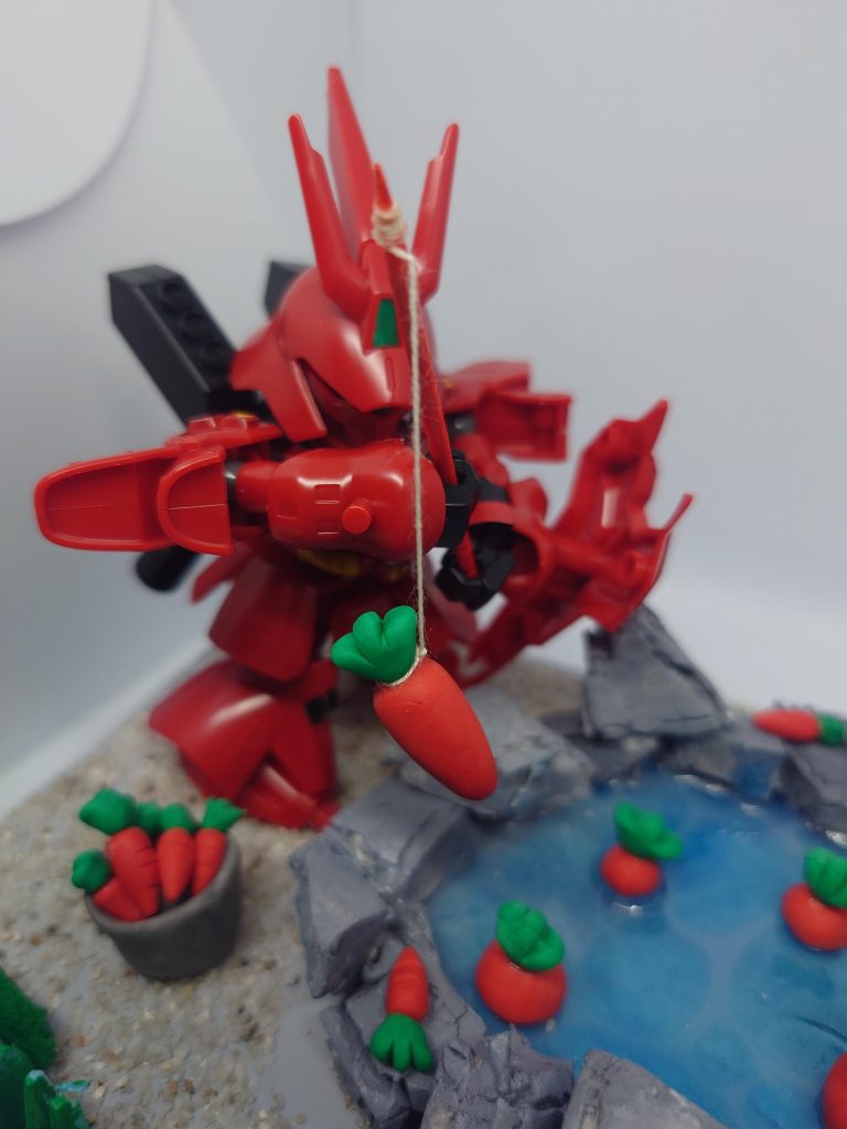 サザビーです。逆シャアで1番覚えてるところはアムロがシャアの脱出ポッドをアクシズ押し付けてるところです(;¬∀¬)にんじん持ってるのがシュールですね🥕🥕